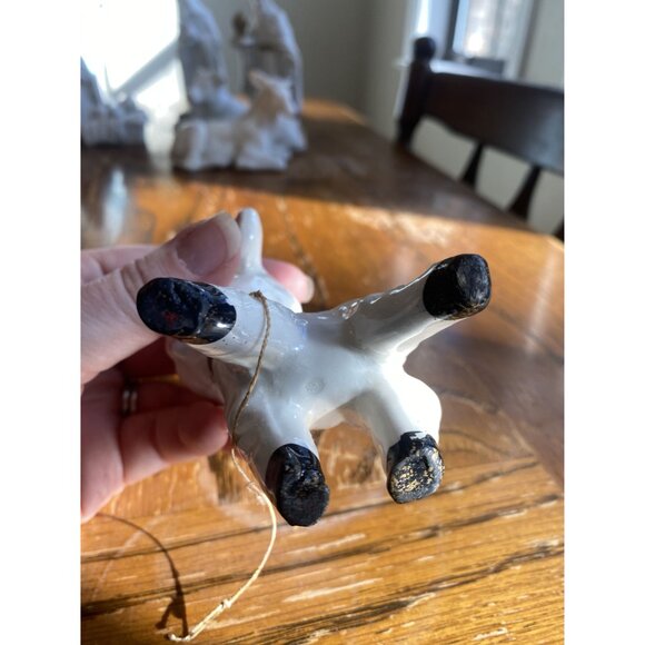 Vintage Kreiss Sheep Ceramic Figurine With String Collar - Picture 4 of 6